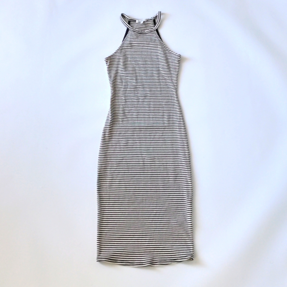 ‼️ SALE ‼️ 🌻 Bodycon Black/White Striped Dress size Small